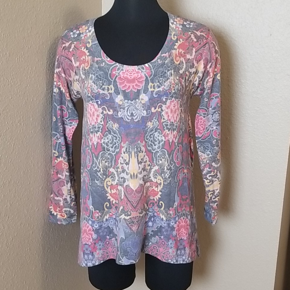 Soft Surroundings Floral Print Sweater